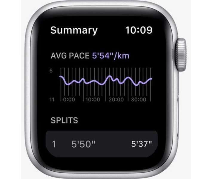 Apple Watch Nike SE GPS 44mm Silver Aluminium Case with Pure Platinum/Black Nike Sport Band (MKQ73) 